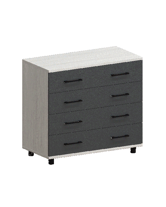 Комоды, Модульная система Грейс Комод КМ-5031  Снежный Ясень