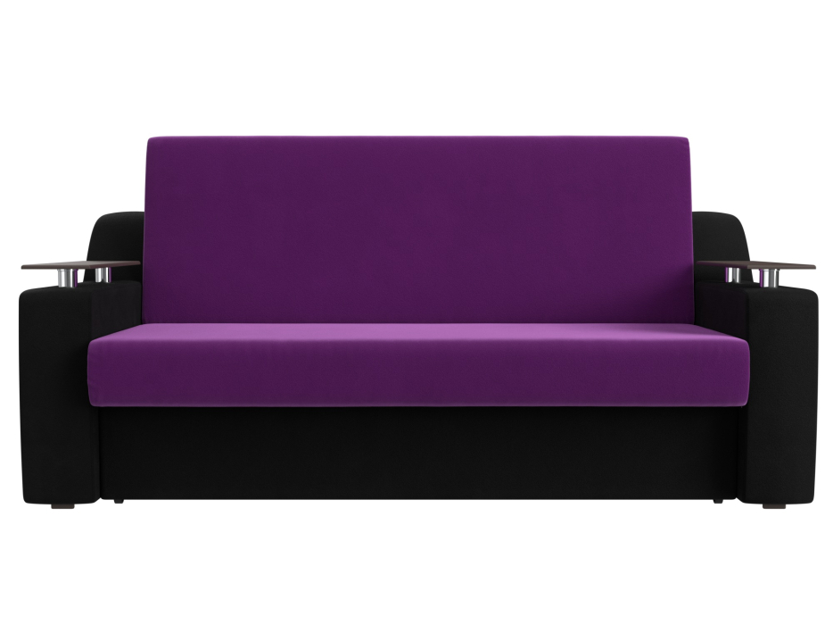 Диваны с ящиком для белья, Прямой диван аккордеон Сенатор 140, микровельвет