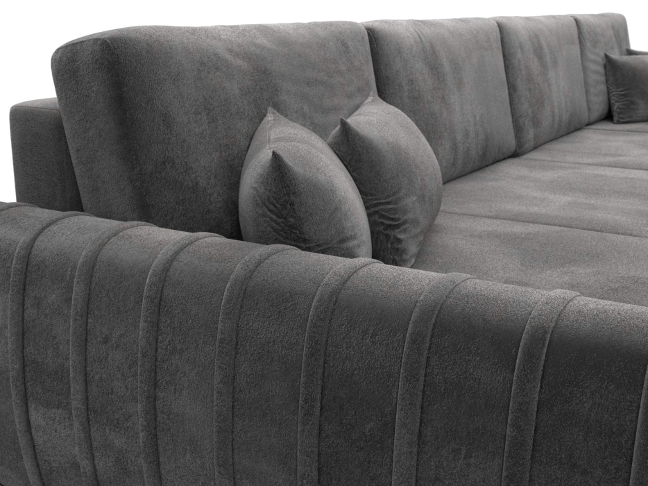 Диваны угловые в гостиную, Диван П-образный Лига-057 НПБ Лонг, велюр TOWER