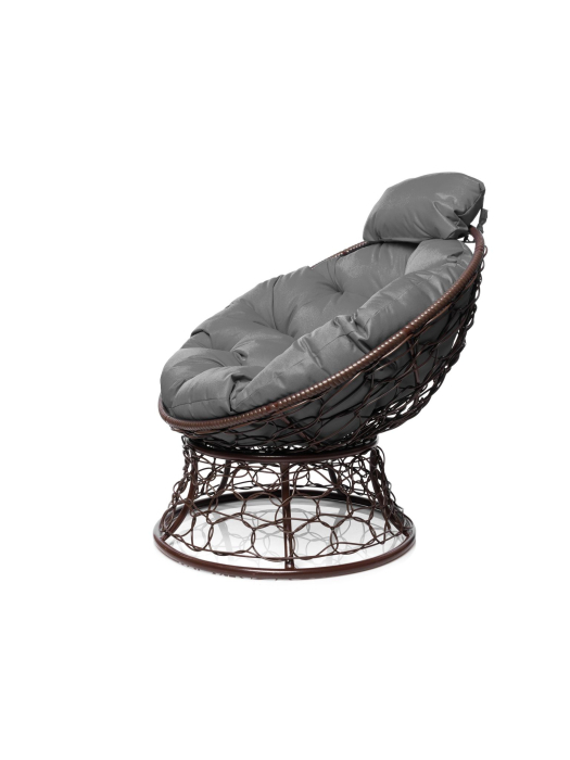 Кресла, Кресло ПАПАСАН мини с ротангом коричневое