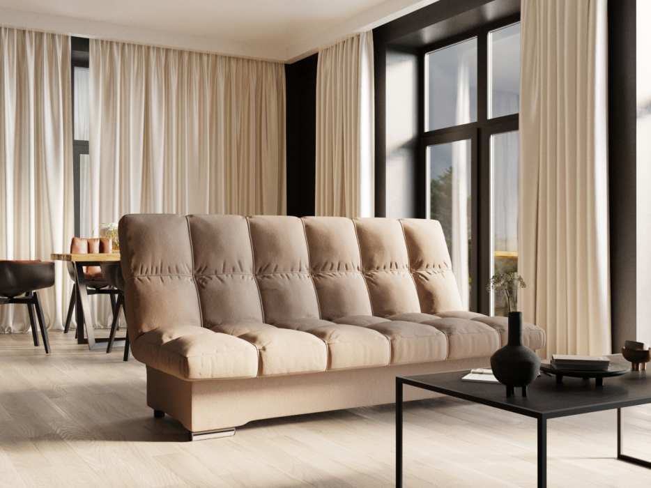 Диваны с ящиком для белья, Прямой диван Финка ППУ, велюр