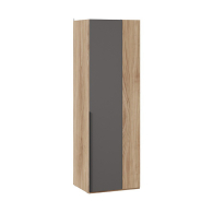 Для одежды, Шкаф угловой Порто, фасад глухой, яблоня беллуно, графит софт