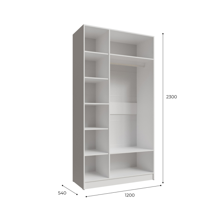 Шкафы распашные, Распашной шкаф с зеркалом Мадрид 1.2