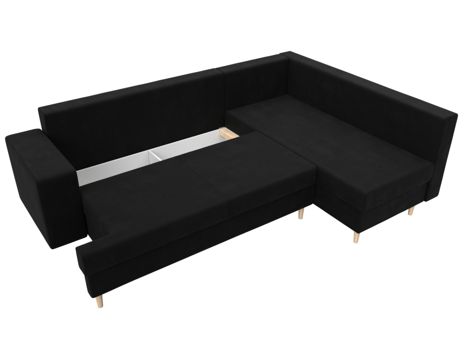 Диваны угловые в гостиную, Диван угловой Сильвана правый угол, микровельвет