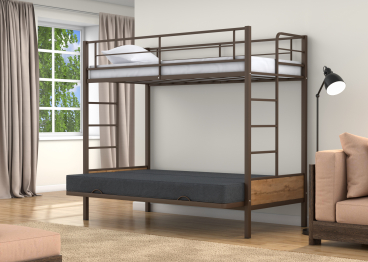 Двухъярусная кровать-диван Дакар 1 (вставки дуб ватан)