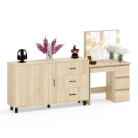 Туалетные столики, Столик косметический с подсветкой Сура и тумба-комод 122-1504