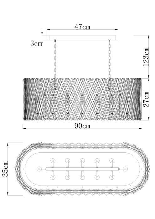 Люстра подвесная, Люстра подвесная BIVARA
