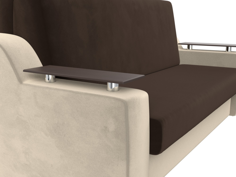 Диваны с ящиком для белья, Прямой диван аккордеон Сенатор 140, микровельвет