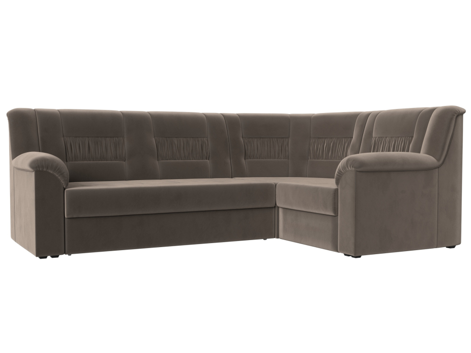 Диваны угловые в гостиную, Угловой диван Карелия правый, велюр