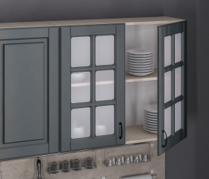 Кухонный гарнитур Регина 2,4м Серый матовый