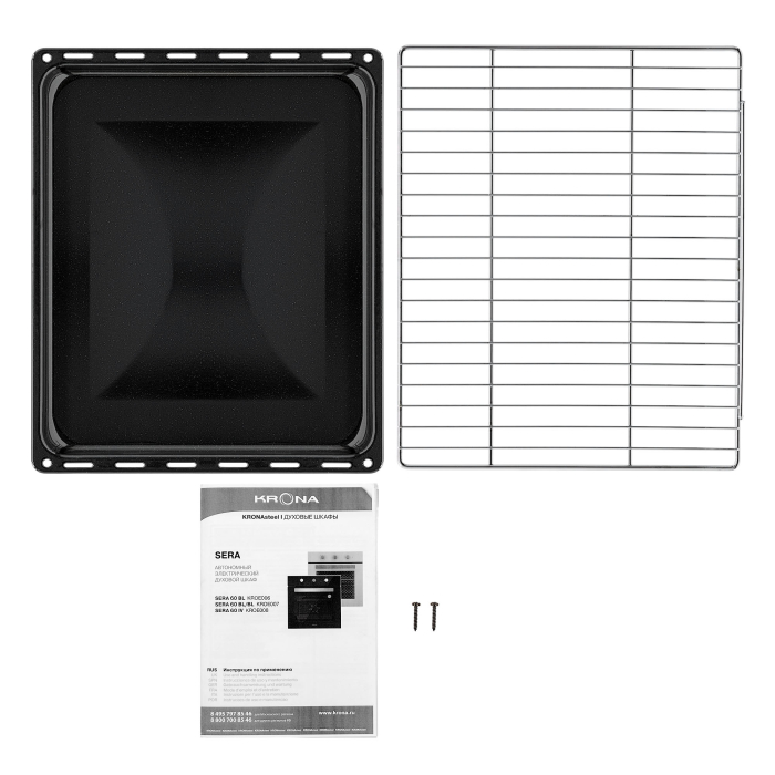 Духовые шкафы, Электрический духовой шкаф KRONA SERA 60 BL (независимый)