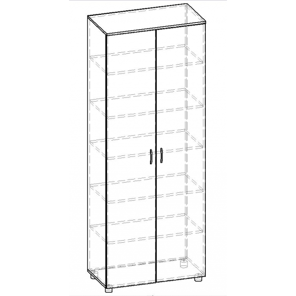 Шкафы распашные, Шкаф распашной 2 двери (полки) РИТМ