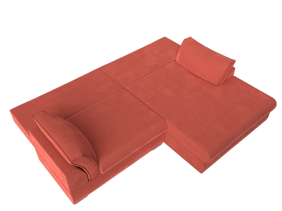 Диваны угловые в гостиную, Угловой диван Пекин угол правый, микровельвет