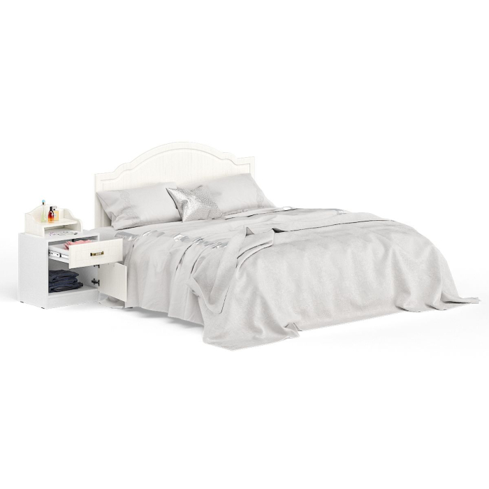 Модульные cпальни, Кровать 1600 Ливерпуль с основанием и тумбой с полкой