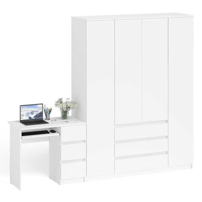 Компьютерные столы, Стол компьютерный однотумбовый правый со шкафом МШ1600 Мори