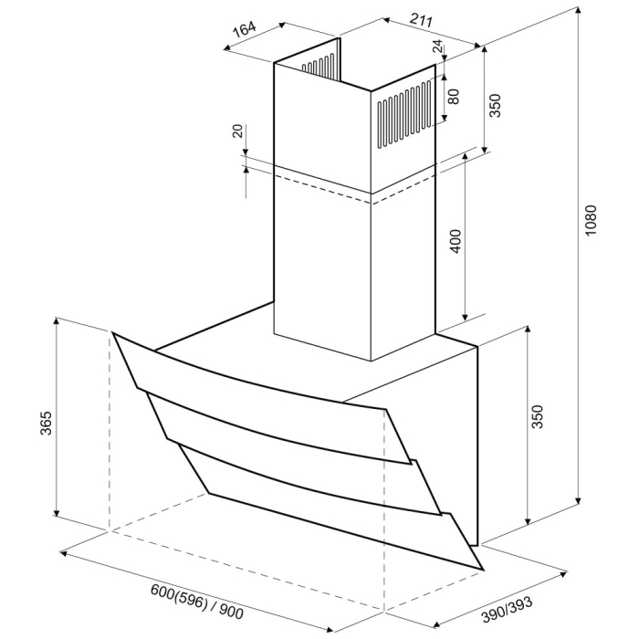 Вытяжки, Вытяжка кухонная INGA 600 sensor