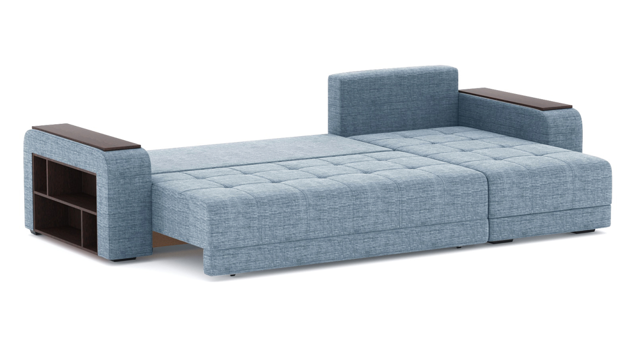 Диваны угловые в гостиную, Диван-кровать угловой Дубай еврокнижка, рогожка Люкс