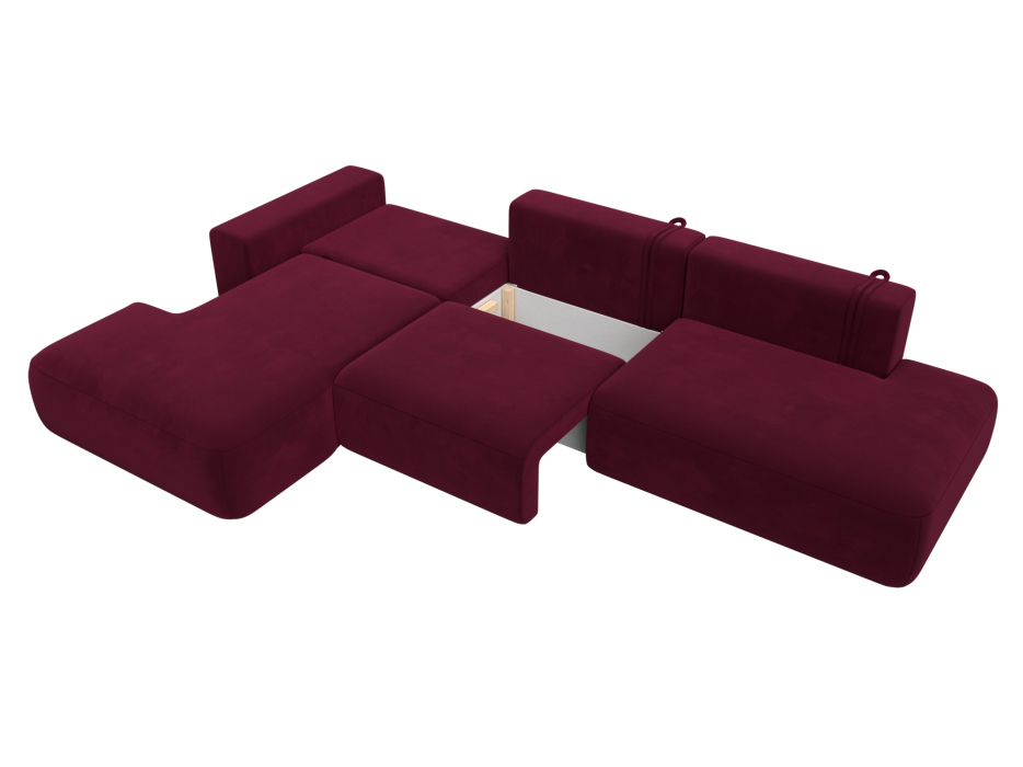 Диваны угловые в гостиную, Диван угловой Лига-036 Модерн Лонг левый угол, микровельвет