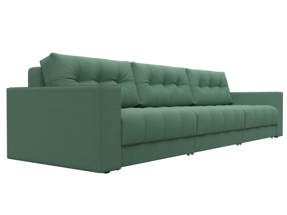 Дизайнерские диваны для гостиной, Диван прямой с декором Лига-049 НПБ Лонг, рогожка Амур