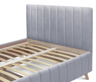 Кровать с мягким изголовьем Монако 140, микровелюр