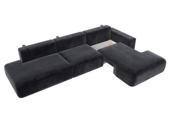 Диван угловой Лига-036 НПБ Модерн Лонг правый угол, велюр TOWER