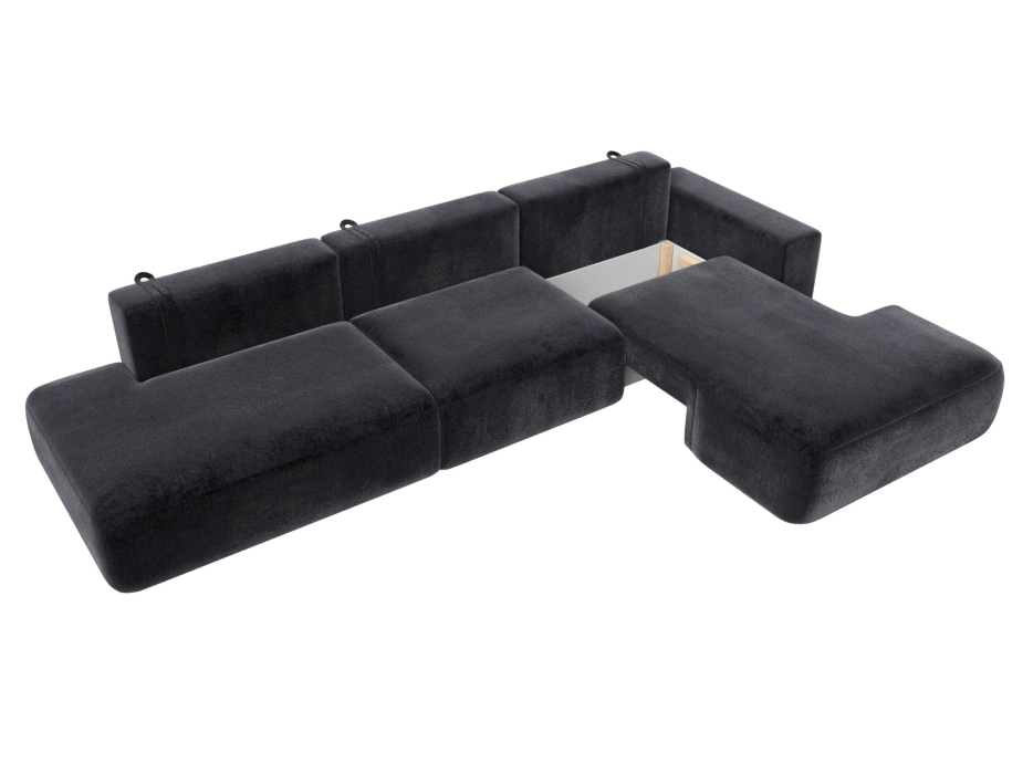 Диваны угловые в гостиную, Диван угловой Лига-036 НПБ Модерн Лонг правый угол, велюр TOWER