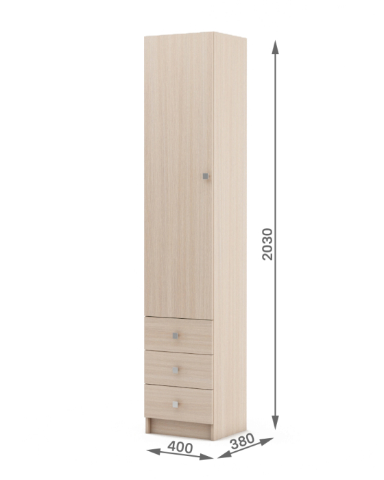 Шкафы одностворчатые, Шкаф Бостон-3