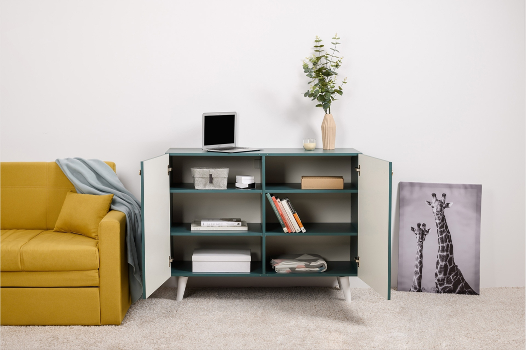 Комоды, Комод-тумба Либера 16.230.01, фасады с рисунком Тропический лес