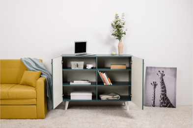 Комод-тумба Либера 16.230.01, фасады с рисунком Тропический лес  