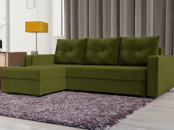 Угловой диван Ливерпуль Лайт левый угол, микровельвет