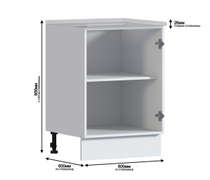 Неаполь шкаф 60 напольный с фасадом
