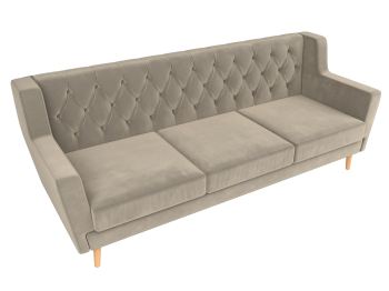 Прямой диван Брайтон 3 Люкс, микровельвет