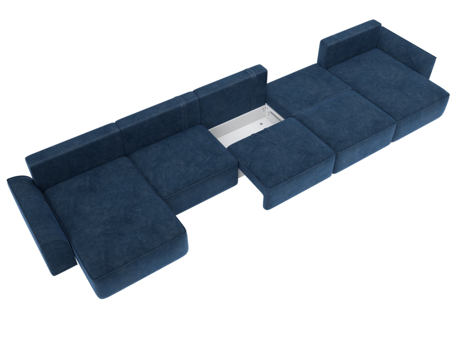 Диваны еврокнижки, Диван П-образный Лига-048 НПБ МегаЛонг, велюр BRUT