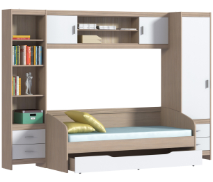 Дакота Сосна Авола Шампань/Белый глянец комплект L-3120