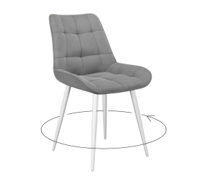 Стул DikLine 226 поворотный/опоры белые