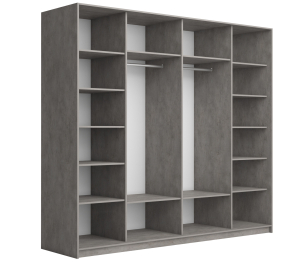 Шкаф-купе Прайм ДСП/Стекло черное, 220х57х230