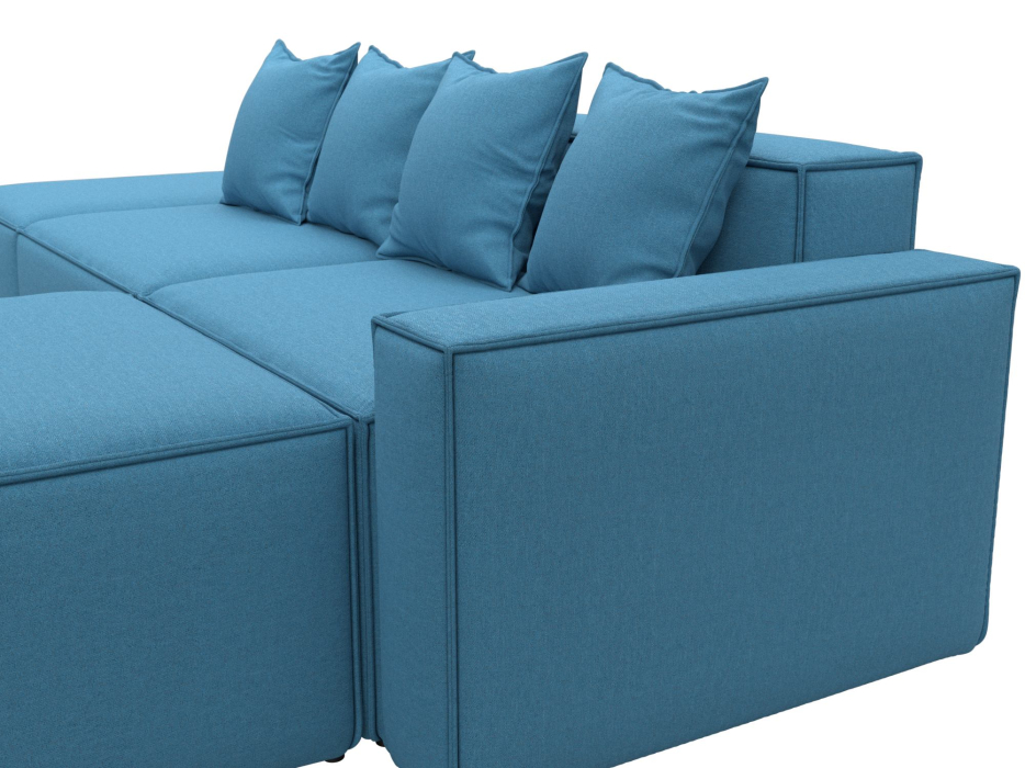 Диваны угловые в гостиную, Диван угловой модульный Лига-063 угол правый, рогожка Амур