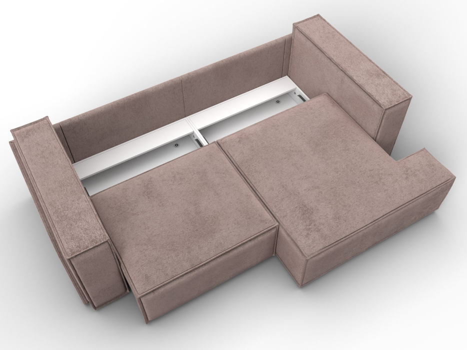 Диваны угловые в гостиную, Диван угловой Лига-061 угол правый, велюр TOWER