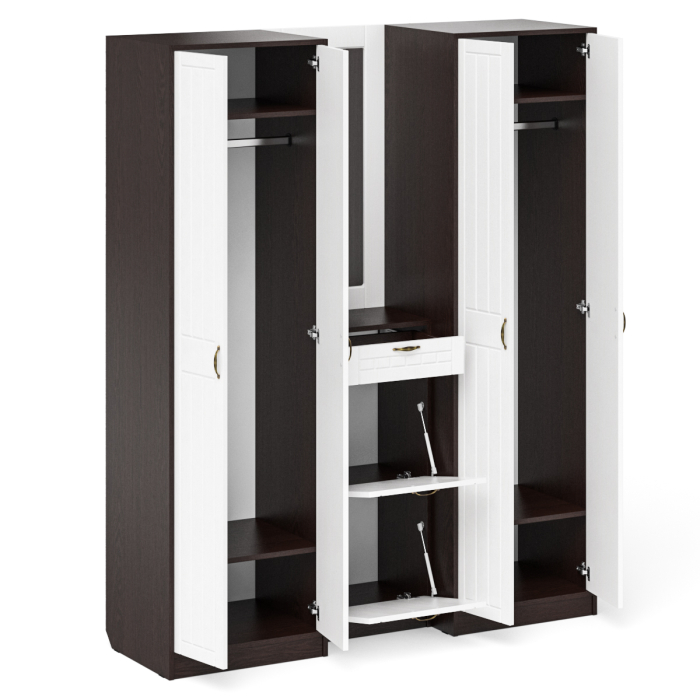 Прихожие, Модульная мебель в прихожую П-6 № 14 МДФ фрезеровка прованс