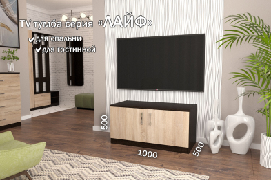 ТВ-тумба Лайф закрытая 100*50*50 Венге