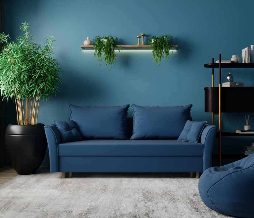 Диваны еврокнижки, Прямой диван Наоми,еврокнижка,велюр