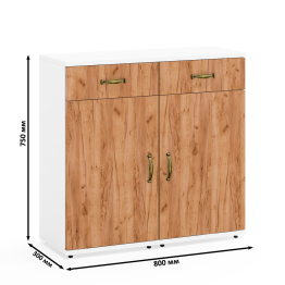 Две тумбы с ящиком и дверкой Лидер-8.