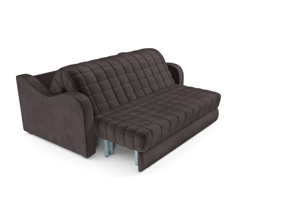 Диваны с ящиком для белья, Диван аккордеон Барон №4 НПБ 120х200 Бархат