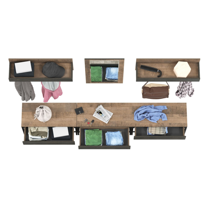 Прихожая, Комплект мебели для прихожей из обувниц и зеркала с вешалкой Трувор