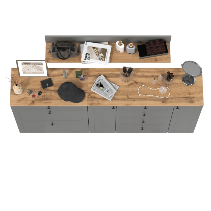 Обувницы, Обувница с большим комодом и открытой полкой Остин