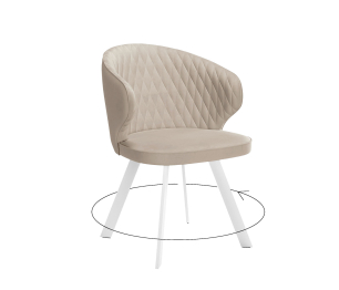 Стул DikLine 249 поворотный (опоры белые)