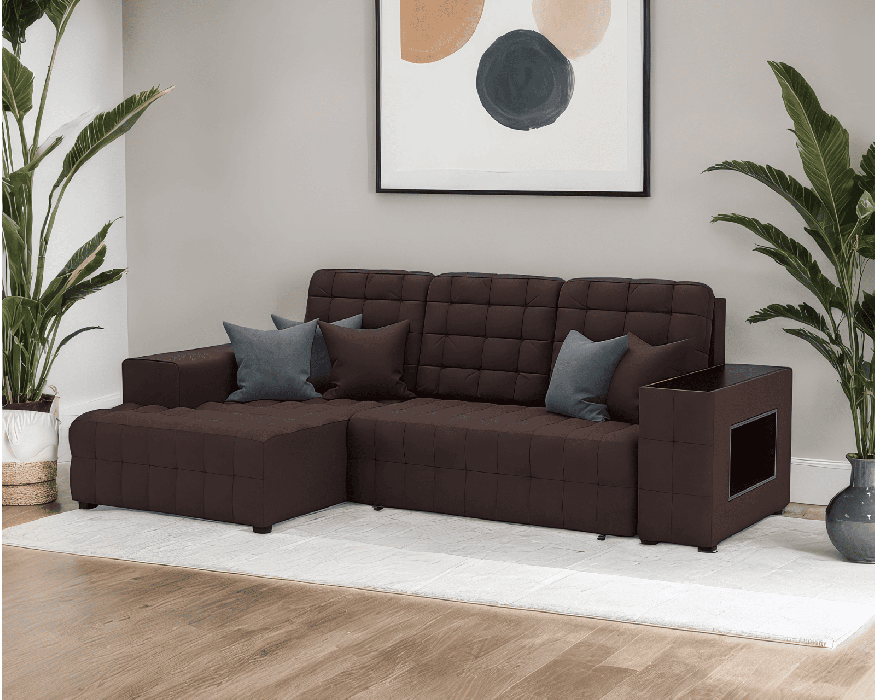 Диваны угловые в гостиную, Диван Мадрид Левый угол (Велюр)