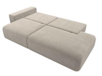 Диван прямой Лига-036 Модерн подлокотник слева, микровельвет