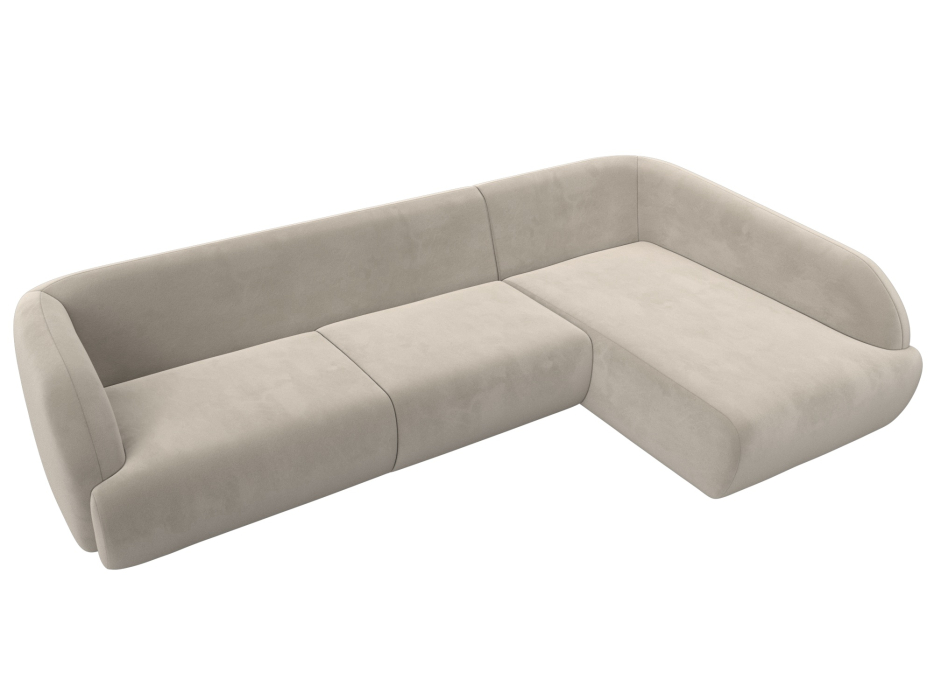 Диваны угловые в гостиную, Диван угловой Лига-041 правый угол, микровельвет