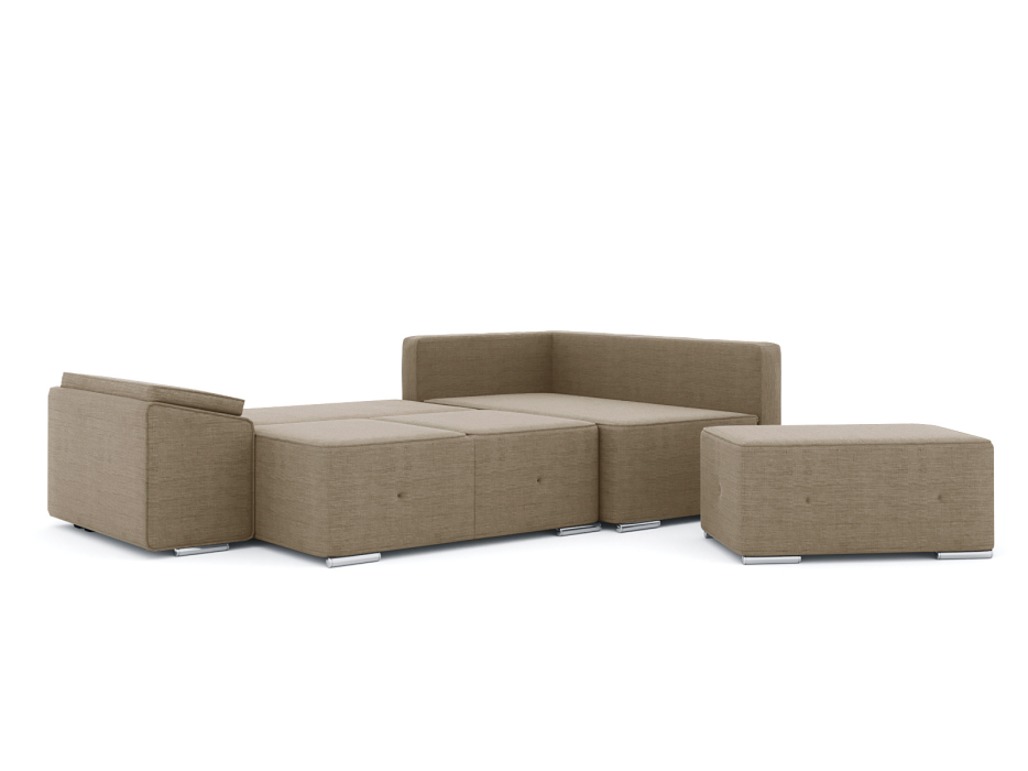 Диваны угловые в гостиную, Диван-кровать угловой Хавьер  ПБ еврокнижка, рогожка Люкс